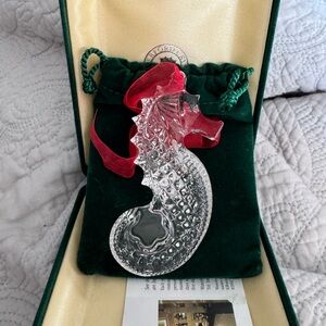 Waterford, Crystal, Marshall Fields exclusive the great tree seahorse ornament
